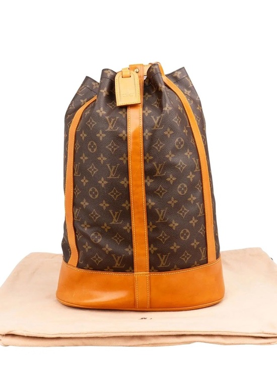 Louis Vuitton VINTAGE Brown Monogram Randonnee Leather Backpack main image 11